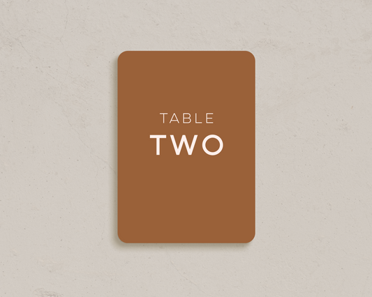 Palermo Table Numbers